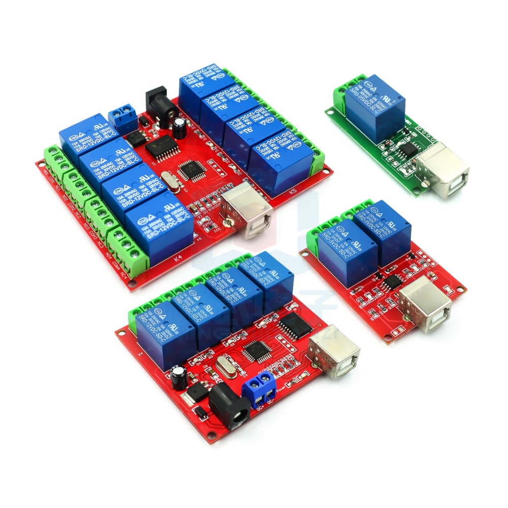 Relay 8 Channel Board - Antriebsfreier/USB-gesteuerter Schalter 1/2/4/8-Wege-Kanal Relaismodul/Computer-Steuerungsschalter/PC Intelligente Steuerung