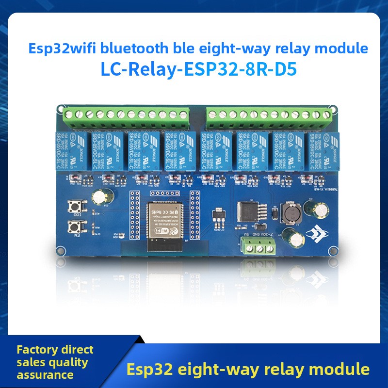 Relay 8 Channel Board - DC5-30V ESP32 Entwicklungsboard, 8-Kanal-Relaismodul, WiFi &