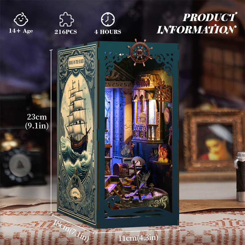 Home Automation Diy Kit - 3D Holz DIY Buchstützen-Puzzle Handgefertigtes Mini-Modell-Set
