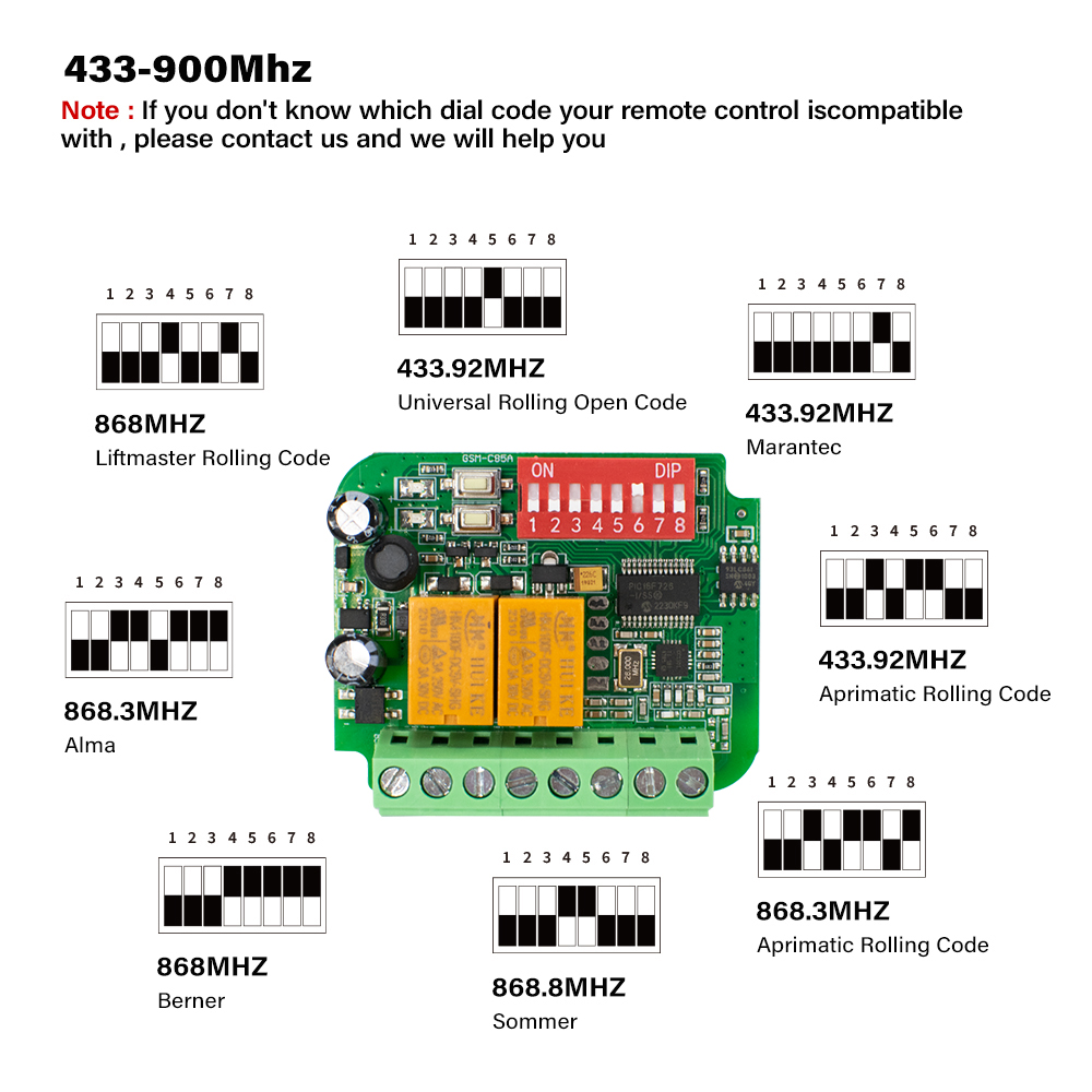 433Mhz Receiver Module - 1-10 stücke Universal Garage Empfänger Tor