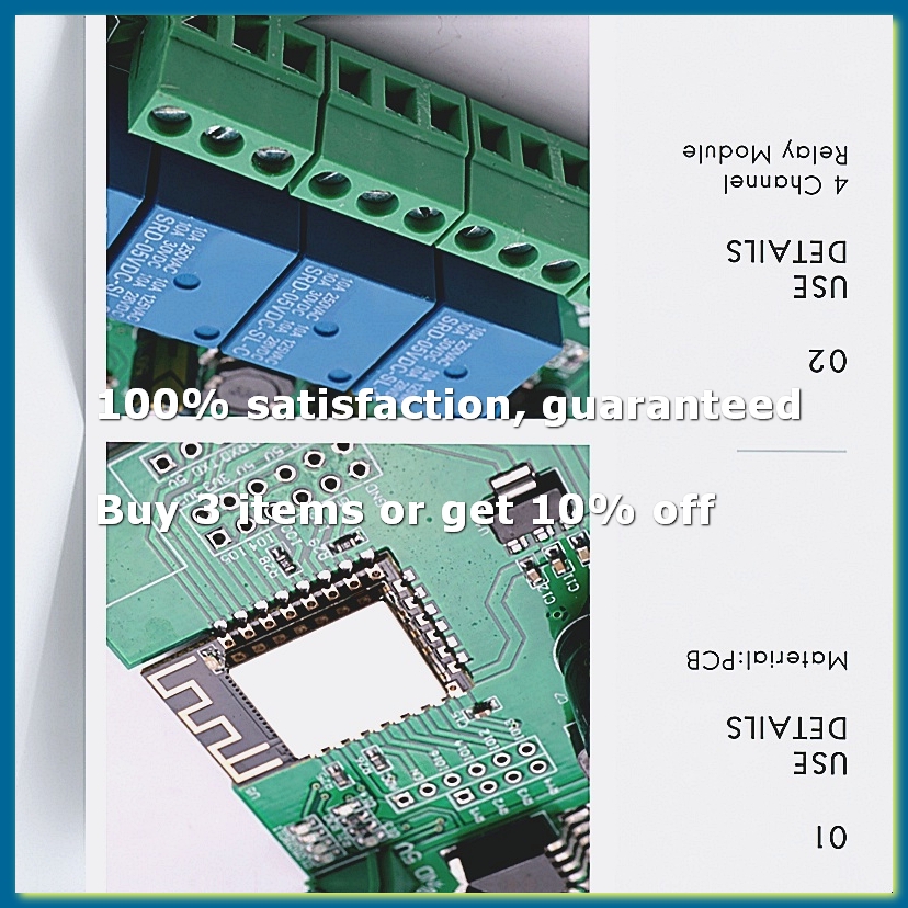 Relay 8 Channel Board - ESP8266 Drahtloses WLAN 4-Kanal-Relaismodul ESP-12F WLAN-Entwicklungsboard