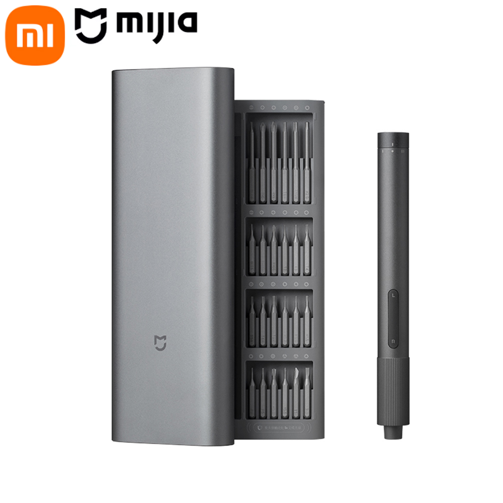 Home Automation Diy Kit - Xiaomi Mijia Elektro-Präzisions-Schraubendreher-Magnet-Set mit 24-teiligen Schraubenköpfen,