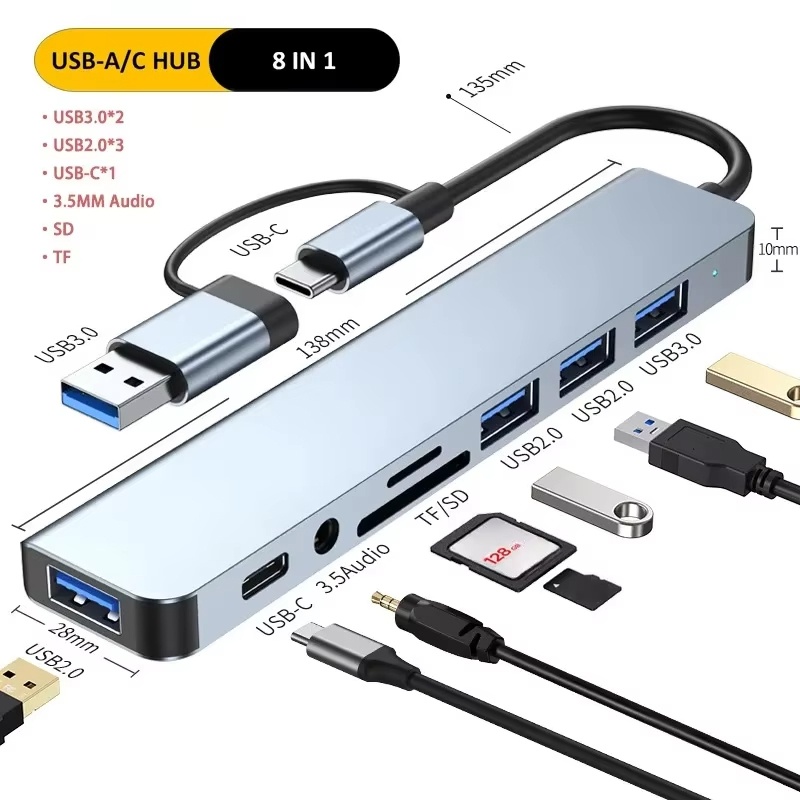 Typ-C-Hub USB-Splitter 8-in-1  – Home Assistant Sd Bewertung und Preis
